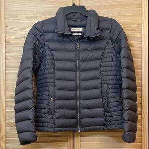 Abercrombie & Fitch Women's Dark Grey Puffer Jacket - Size M